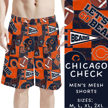 Batch #211 - Men's Shorts - Closes 10/7 - ETA mid/late Nov - Chicago Check Men's Shorts