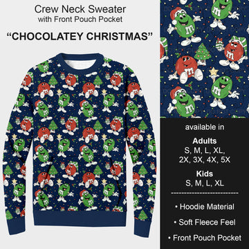 B185 - Preorder Chocolatey Christmas Sweater w/ Front Pocket (Closes 10/01. ETA early Dec.)