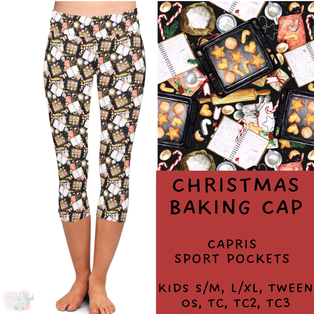 Batch #222 - Comfy Christmas - Closes 10/23 - ETA early Dec- Christmas Baking Full and Capri Length Leggings