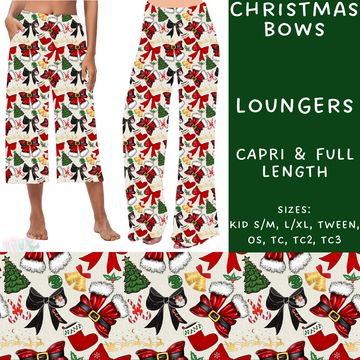 Batch #231 - Tis The Season - Closes 10/31 - ETA early/mid Dec - Christmas Bows Capri and Full Length Loungers