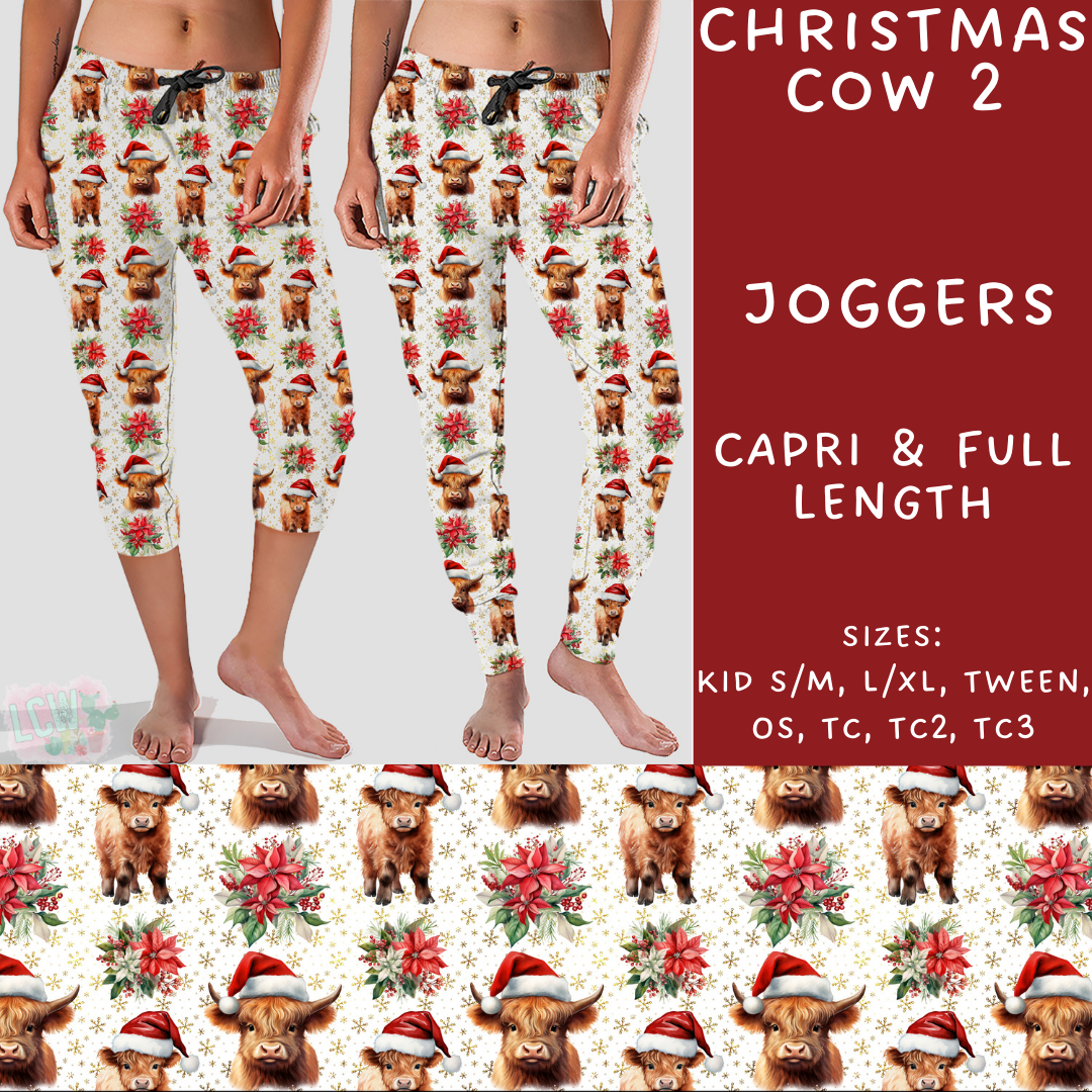 Batch #231 - Tis The Season - Closes 10/31 - ETA early/mid Dec - Christmas Cow 2 Full and Capri Length Joggers