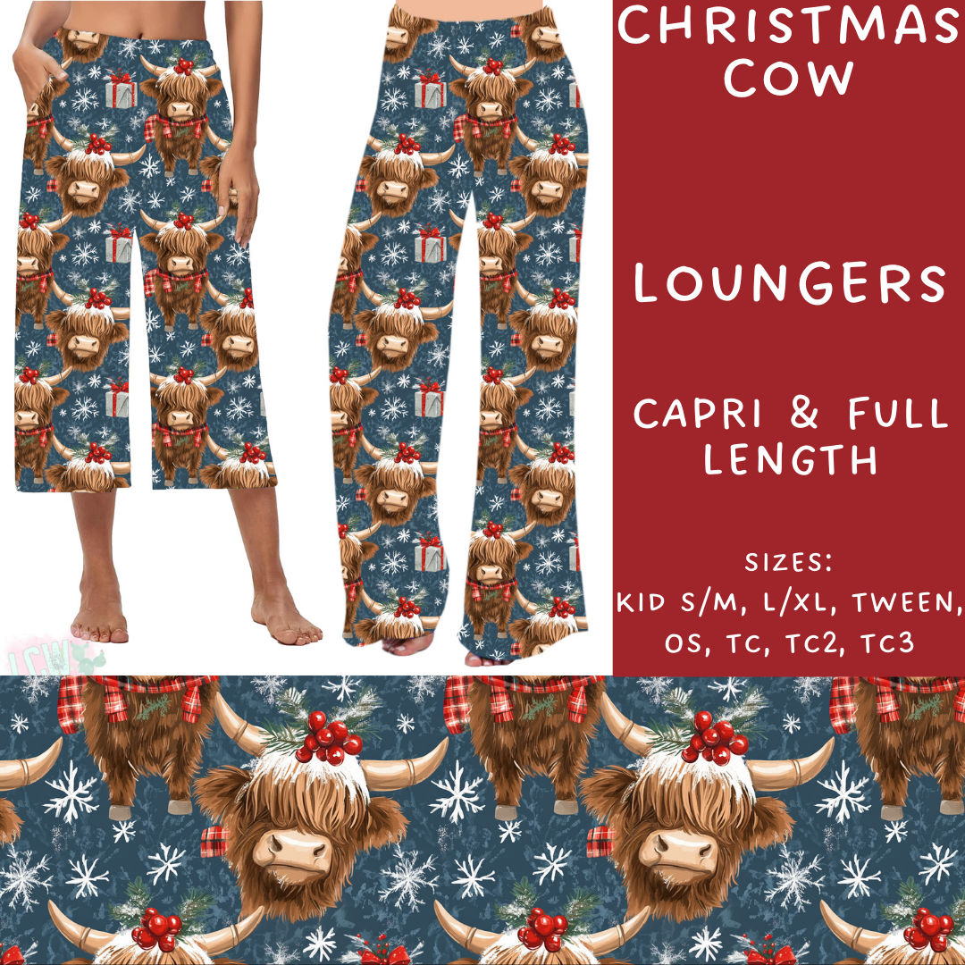 Batch #231 - Tis The Season - Closes 10/31 - ETA early/mid Dec - Christmas Cow Capri and Full Length Loungers