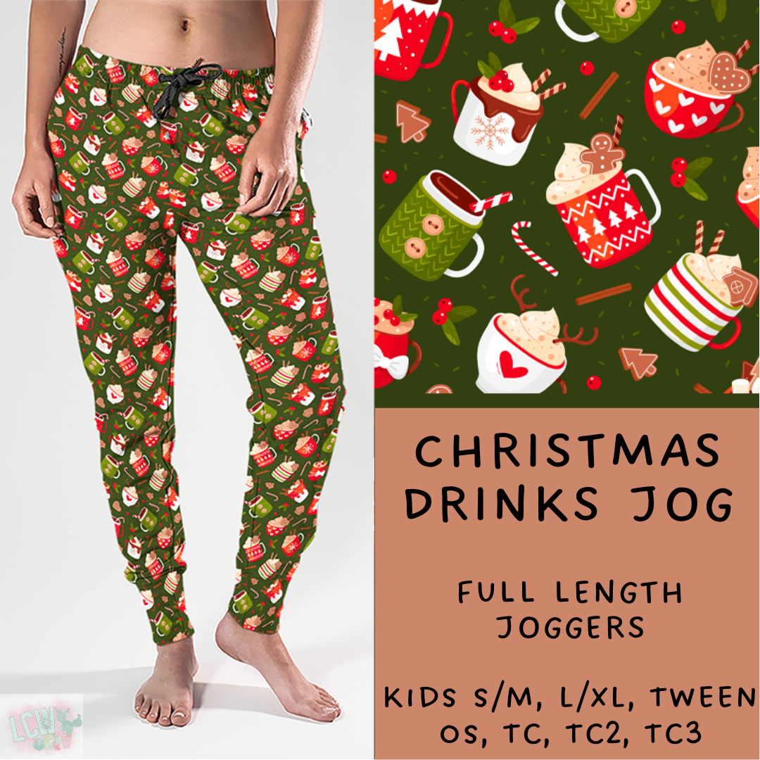 Batch #222 - Comfy Christmas - Closes 10/23 - ETA early Dec- Christmas Drinks Full and Capri Length Joggers