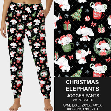 RTS - Christmas Elephant Joggers