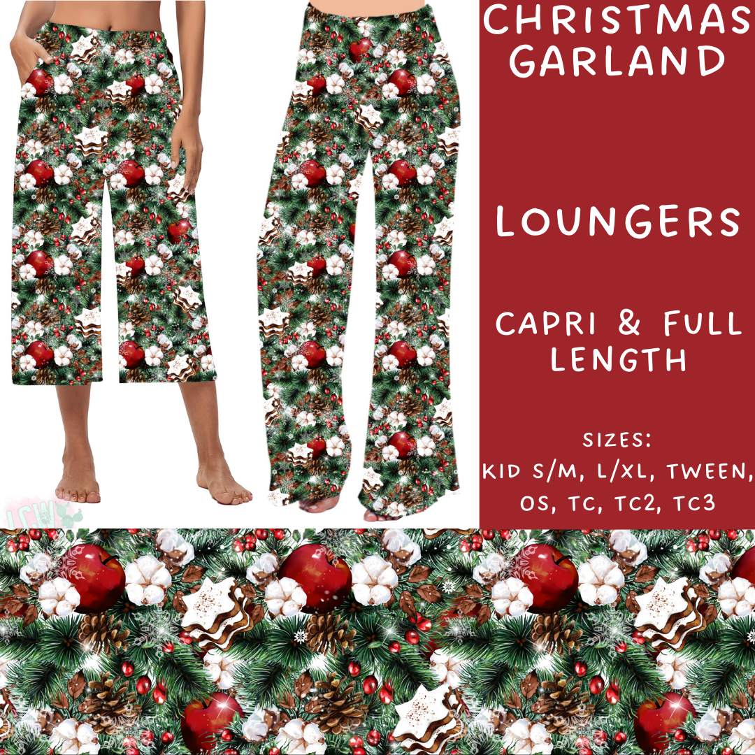 Batch #231 - Tis The Season - Closes 10/31 - ETA early/mid Dec - Christmas Garland Capri and Full Length Loungers