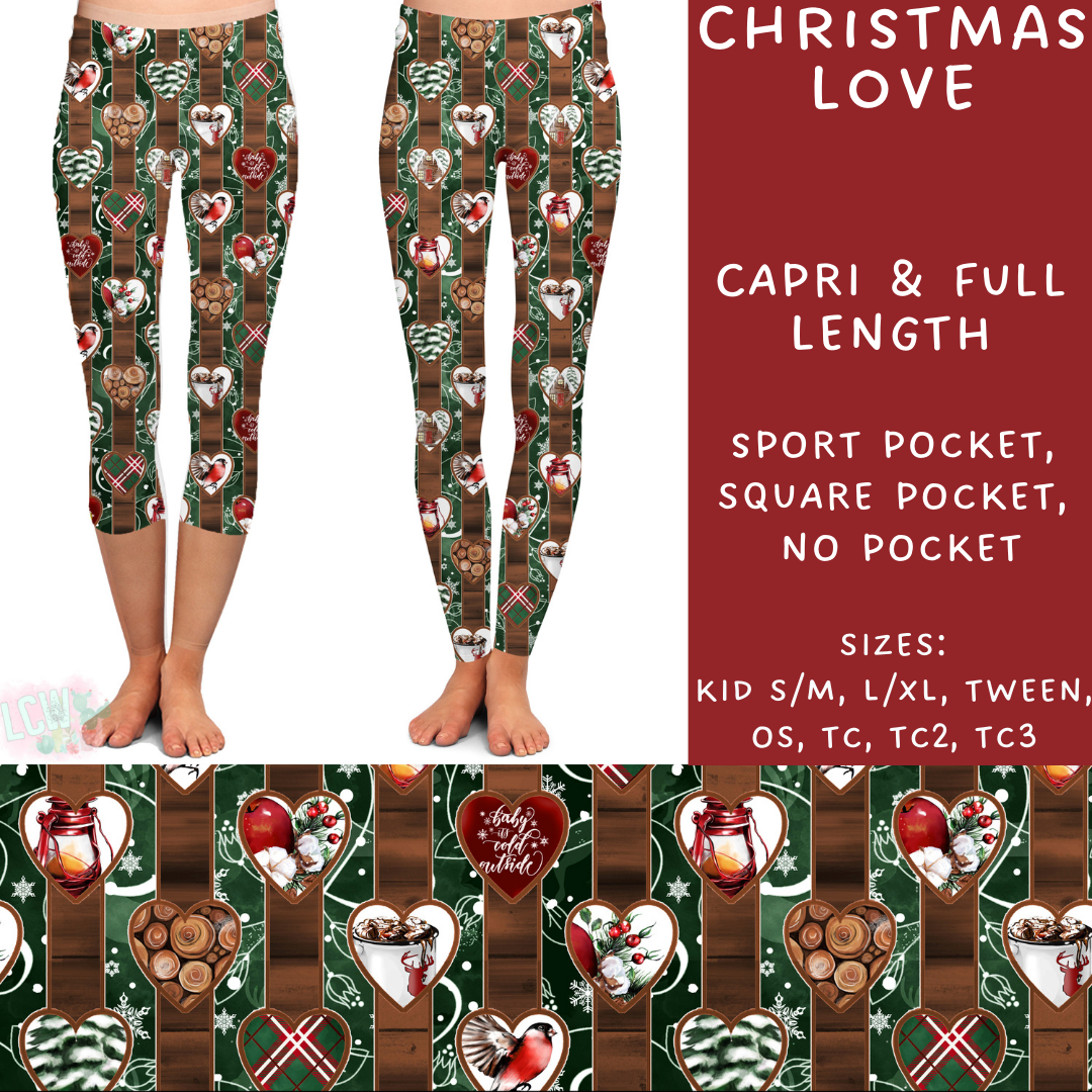 Batch #231 - Tis The Season - Closes 10/31 - ETA early/mid Dec - Christmas Love Full and Capri Length Leggings