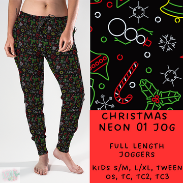 Batch #225 - Neon Christmas - Closes 10/28 - ETA early Dec - Christmas Neon 001 Full and Capri Length Joggers