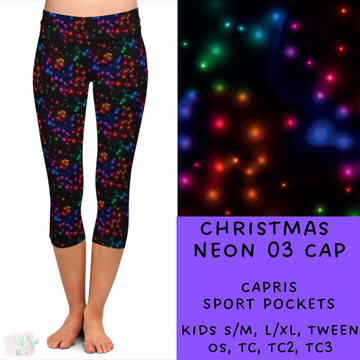 Batch #225 - Neon Christmas - Closes 10/28 - ETA early Dec - Christmas Neon 03 Full and Capri Length Leggings