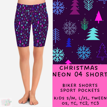 Batch #225 - Neon Christmas - Closes 10/28 - ETA early Dec - Christmas Neon 04 Biker & Jogger Shorts