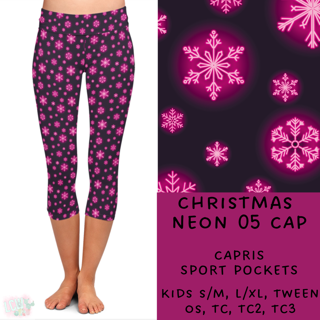 Batch #225 - Neon Christmas - Closes 10/28 - ETA early Dec - Christmas Neon 05 Full and Capri Length Leggings