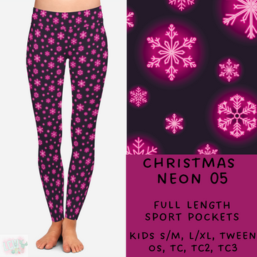 Batch #225 - Neon Christmas - Closes 10/28 - ETA early Dec - Christmas Neon 05 Full and Capri Length Leggings