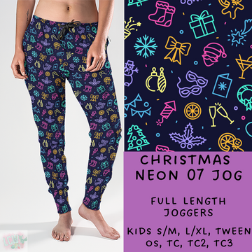 Batch #225 - Neon Christmas - Closes 10/28 - ETA early Dec - Christmas Neon 07 Full and Capri Length Joggers