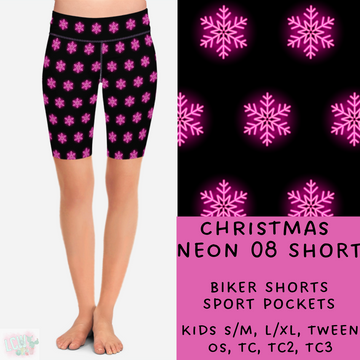 Batch #225 - Neon Christmas - Closes 10/28 - ETA early Dec - Christmas Neon 08 Biker & Jogger Shorts