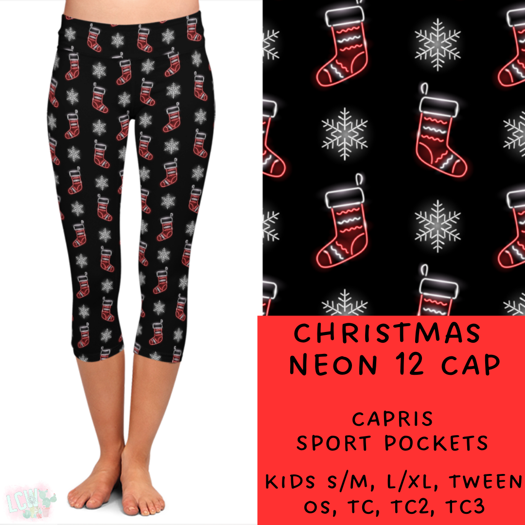 Batch #225 - Neon Christmas - Closes 10/28 - ETA early Dec - Christmas Neon 12 Full and Capri Length Leggings