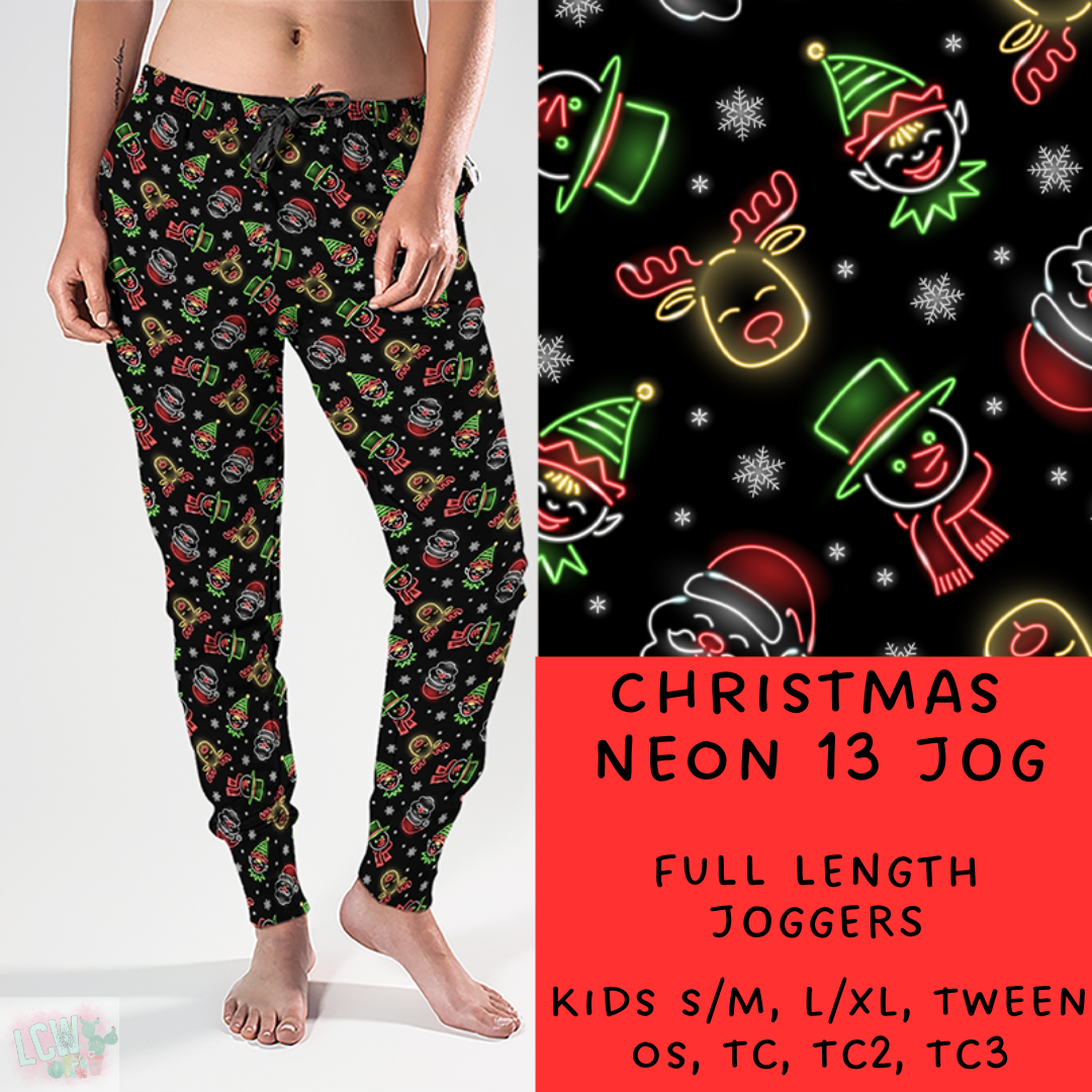 Batch #225 - Neon Christmas - Closes 10/28 - ETA early Dec - Christmas Neon 13 Full and Capri Length Joggers