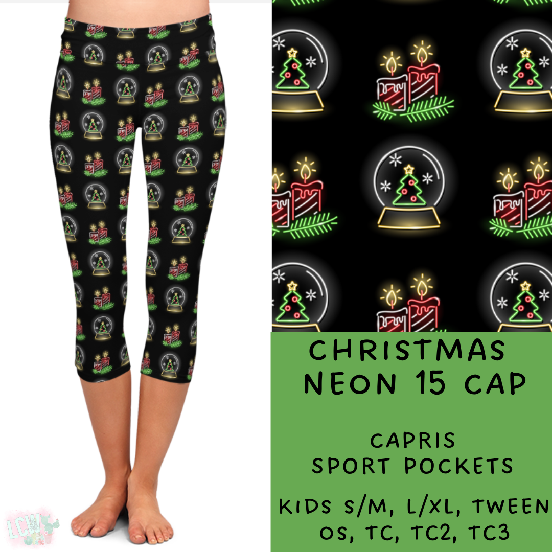 Batch #225 - Neon Christmas - Closes 10/28 - ETA early Dec - Christmas Neon 15 Full and Capri Length Leggings