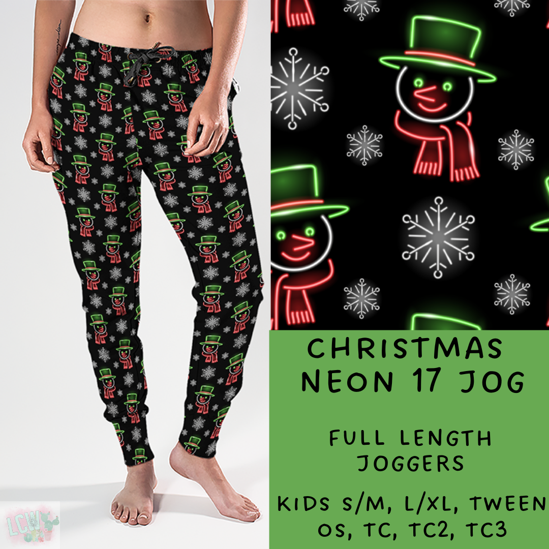 Batch #225 - Neon Christmas - Closes 10/28 - ETA early Dec - Christmas Neon 17 Full and Capri Length Joggers