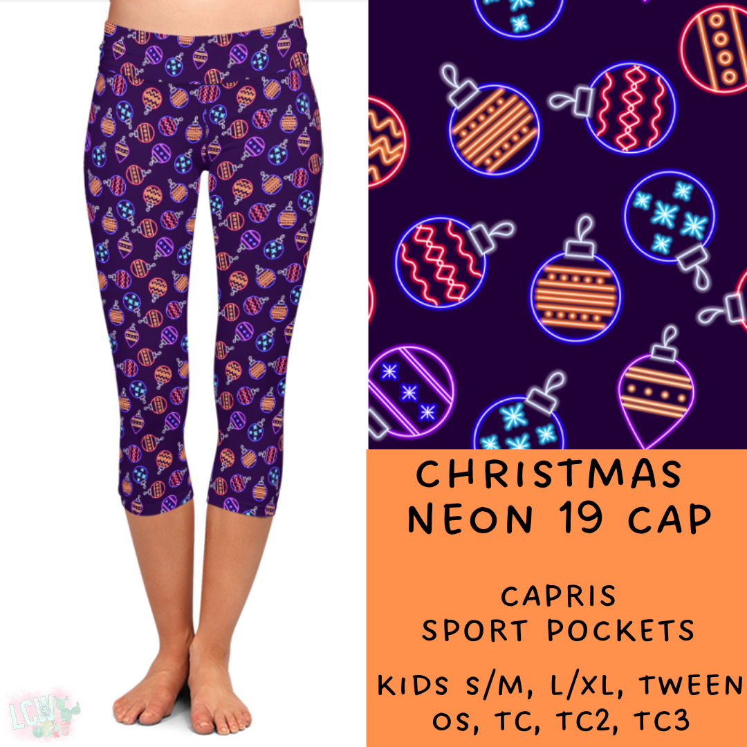 Batch #225 - Neon Christmas - Closes 10/28 - ETA early Dec - Christmas Neon 19 Full and Capri Length Leggings