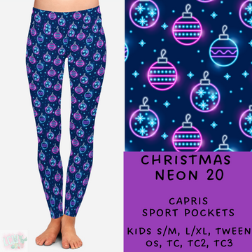 Batch #225 - Neon Christmas - Closes 10/28 - ETA early Dec - Christmas Neon 20 Full and Capri Length Leggings