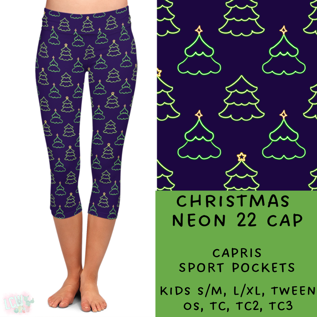 Batch #225 - Neon Christmas - Closes 10/28 - ETA early Dec - Christmas Neon 22 Full and Capri Length Leggings