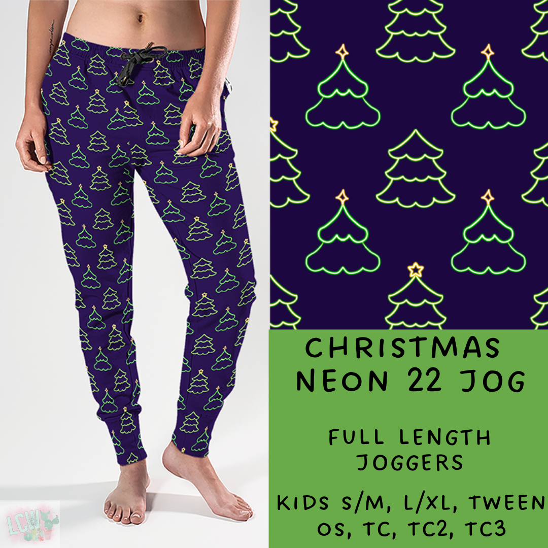 Batch #225 - Neon Christmas - Closes 10/28 - ETA early Dec - Christmas Neon 22 Full and Capri Length Joggers