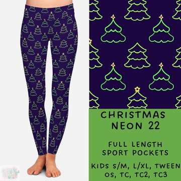 Batch #225 - Neon Christmas - Closes 10/28 - ETA early Dec - Christmas Neon 22 Full and Capri Length Leggings