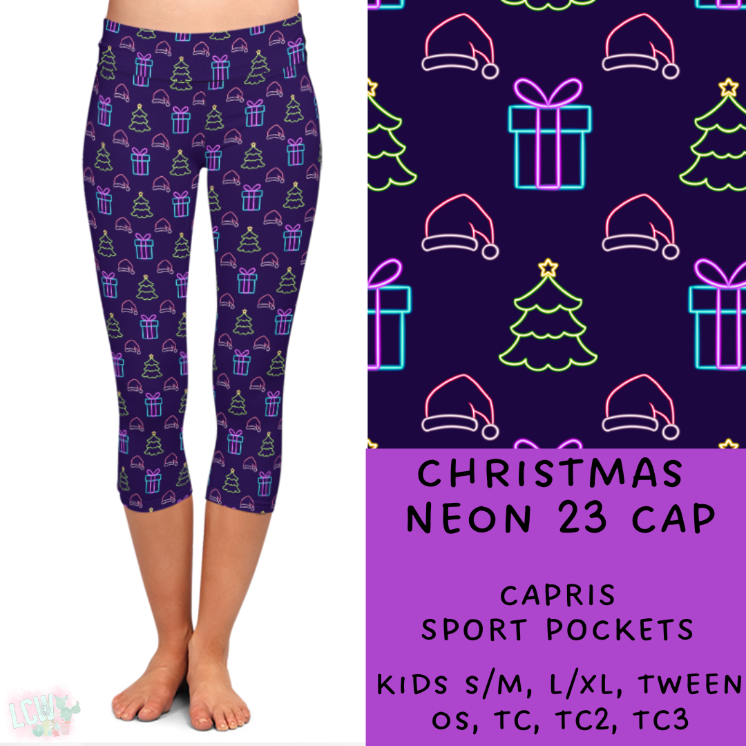 Batch #225 - Neon Christmas - Closes 10/28 - ETA early Dec - Christmas Neon 23 Full and Capri Length Leggings