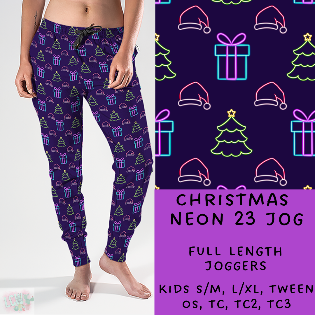 Batch #225 - Neon Christmas - Closes 10/28 - ETA early Dec - Christmas Neon 23 Full and Capri Length Joggers