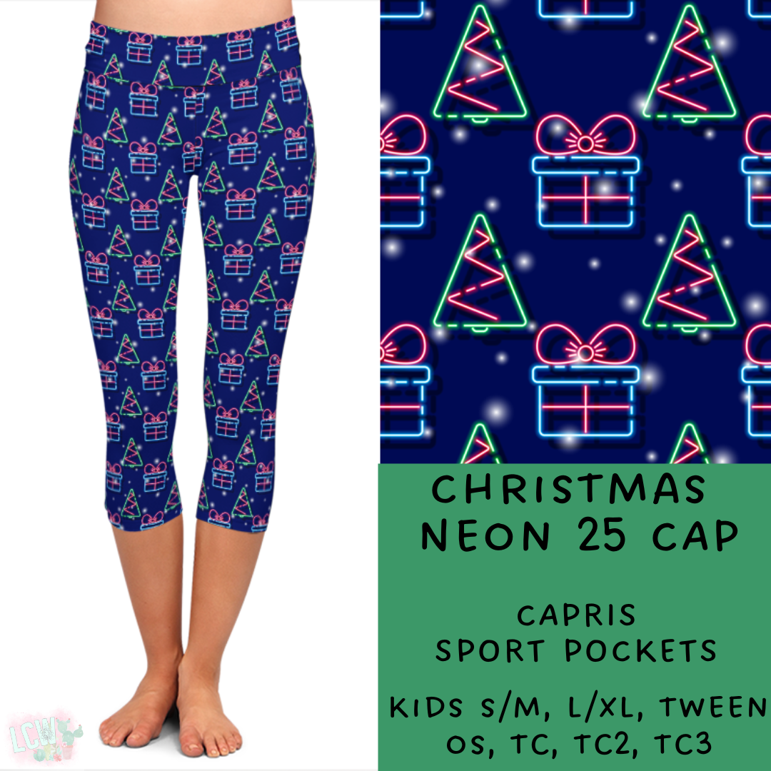 Batch #225 - Neon Christmas - Closes 10/28 - ETA early Dec - Christmas Neon 25 Full and Capri Length Leggings