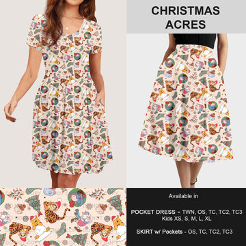 B183 - Preorder Christmas Acres Dress/Skirt with Pockets (Closes 10/02. ETA: early Dec)