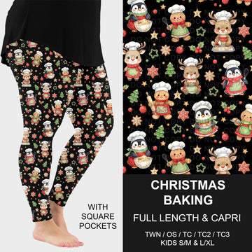 B311 - Preorder Christmas Baking Leggings w/ Pockets (Closes 9/06. ETA: mid Nov.)