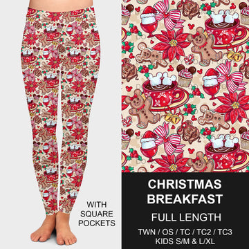 B182 - Preorder Christmas Breakfast Leggings w/ Pockets (Closes 9/29. ETA late Nov.)