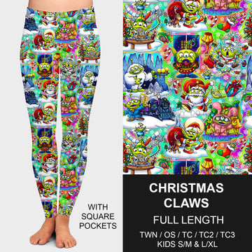 B184 - Preorder Christmas Claws Leggings w/ Pockets (Closes 10/06. ETA early Dec.)