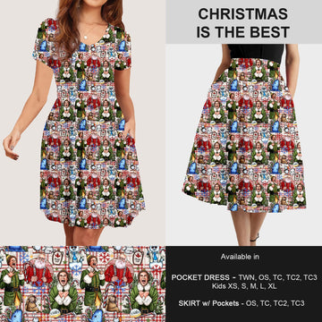 B183 - Preorder Christmas is the Best Dress/Skirt with Pockets (Closes 10/02. ETA: early Dec)