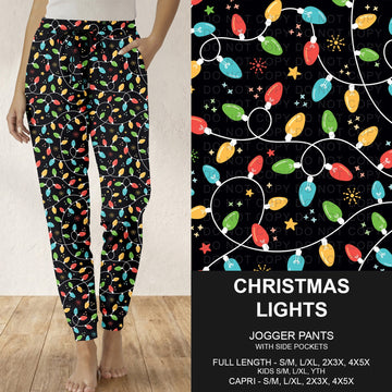 B311 - Preorder Christmas Lights Joggers (Closes 9/06. ETA: mid Nov.)