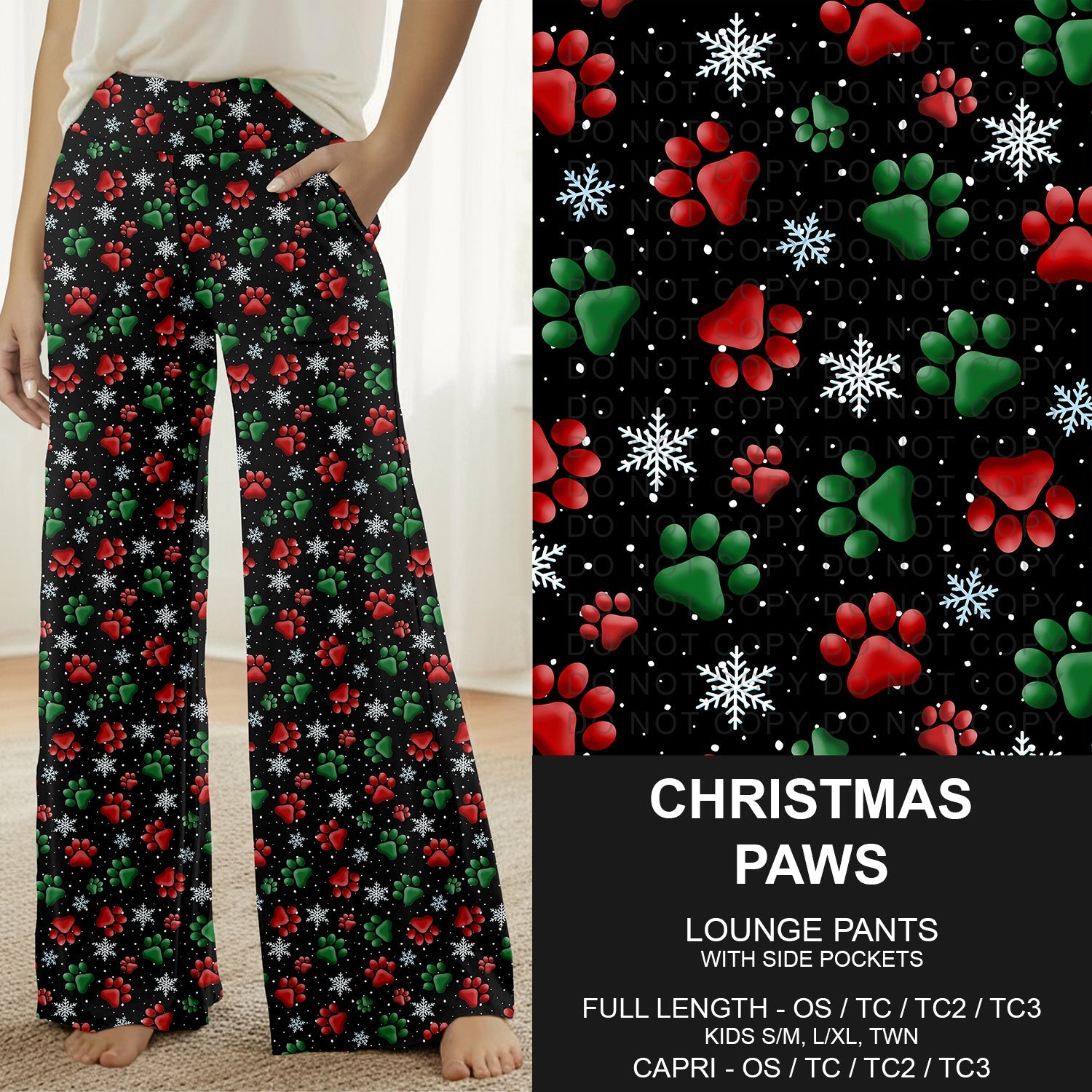 B312 - Preorder Christmas Paws Lounge Pants (Closes 9/13. ETA: mid Nov.)