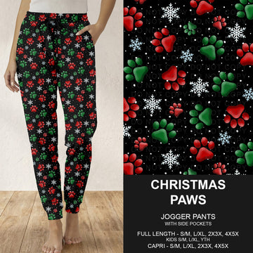 B312 - Preorder Christmas Paws Joggers (Closes 9/13. ETA: mid Nov.)