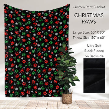 B186 - Pre-Order Christmas Paws Fleece Blanket (Closes 10/04. ETA: early Dec)