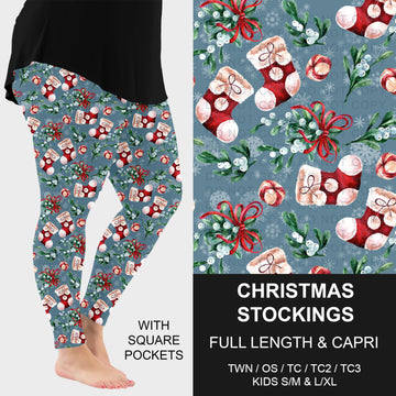 B315 - Preorder Christmas Stockings Leggings w/ Pockets (Closes 10/04. ETA: early Dec.)