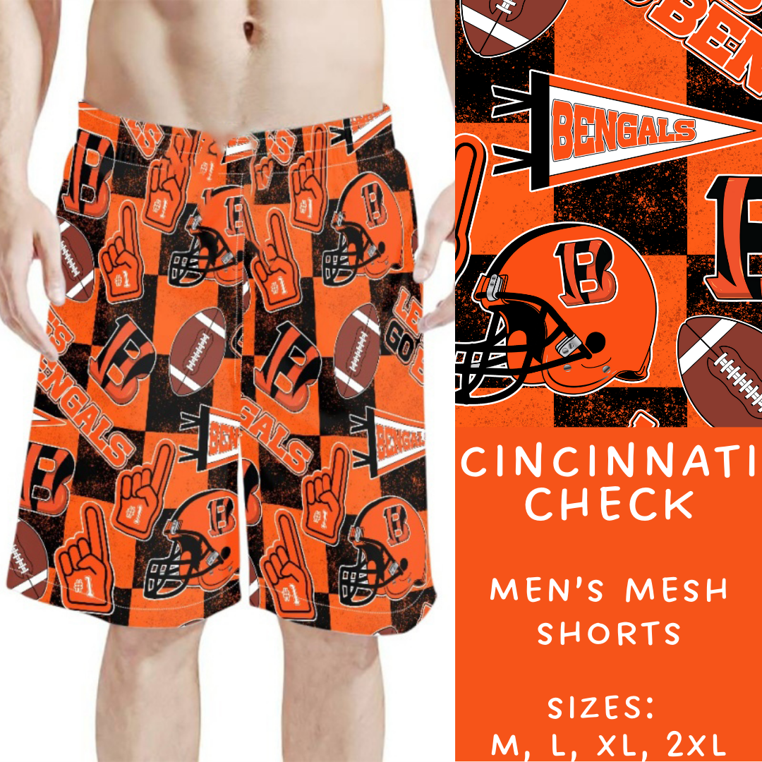 Batch #211 - Men's Shorts - Closes 10/7 - ETA mid/late Nov - Cincinnati Check Men's Shorts