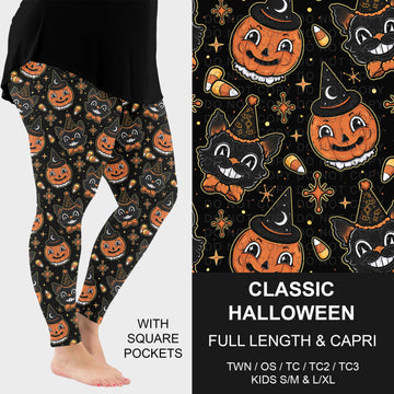 B307 - Preorder Classic Halloween Leggings w/ Pockets (Closes 8/02. ETA: early Oct.)