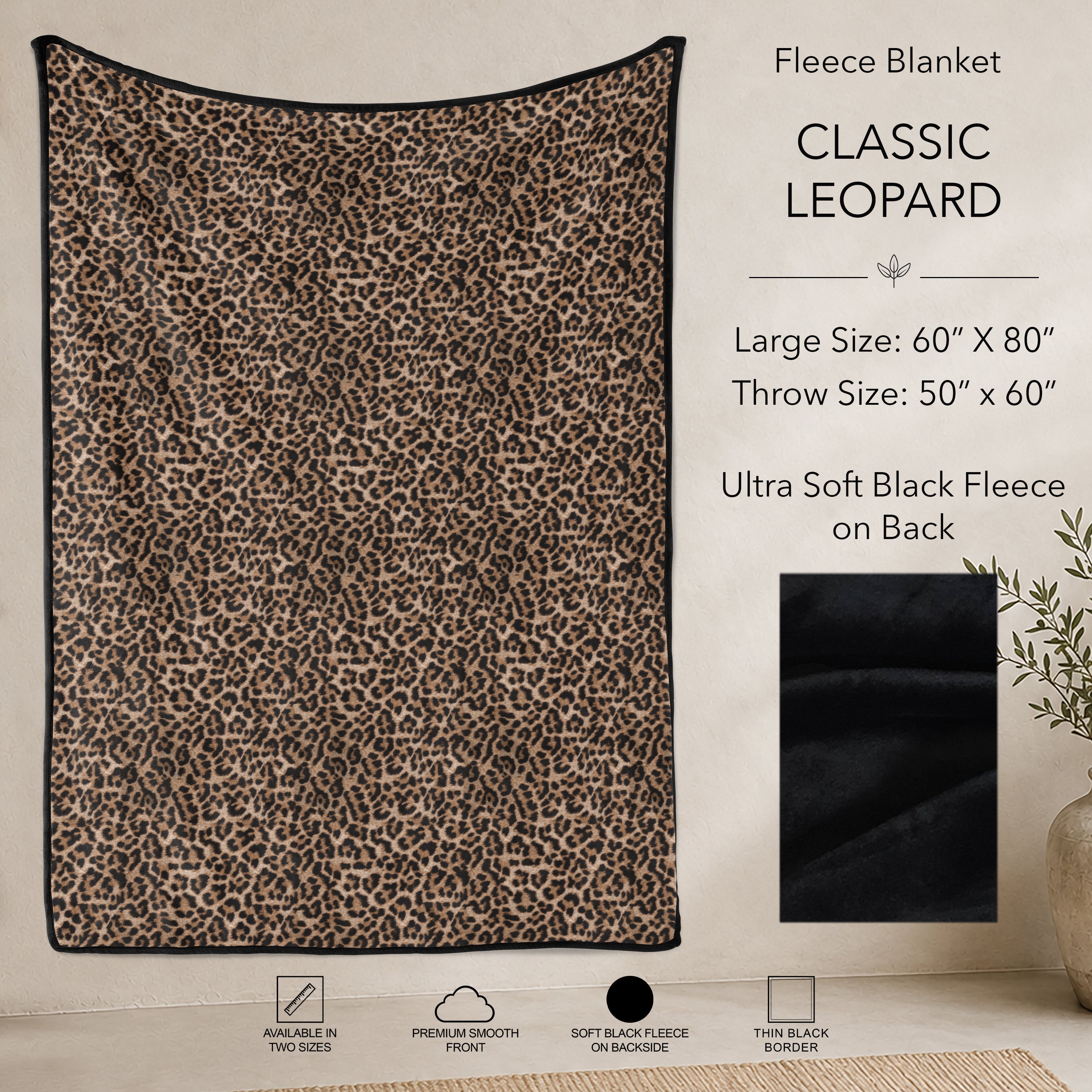 B304 - Pre-Order Classic Leopard Fleece Blanket (Closes 7/31. ETA: early Oct)