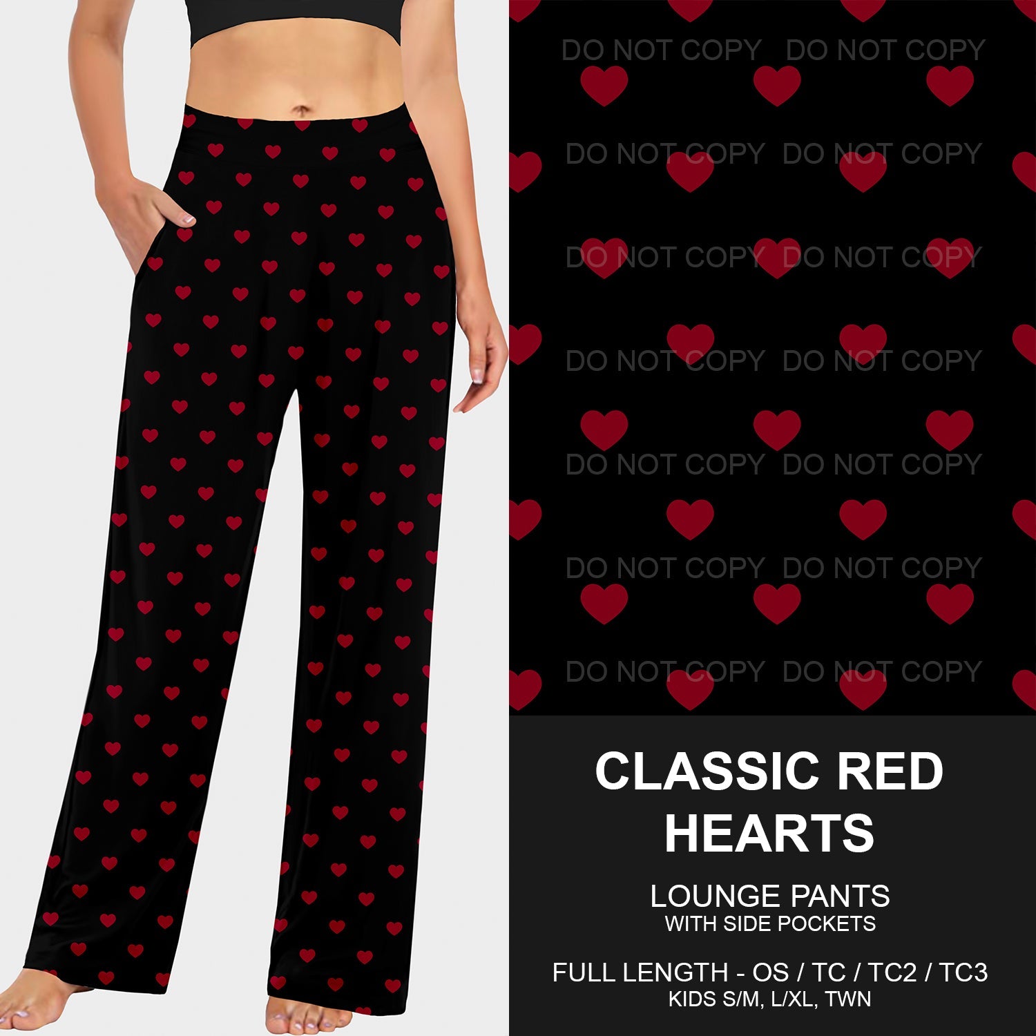 B196 - Preorder Classic Red Hearts Lounge Pants (Closes 11/24. ETA late Jan.)