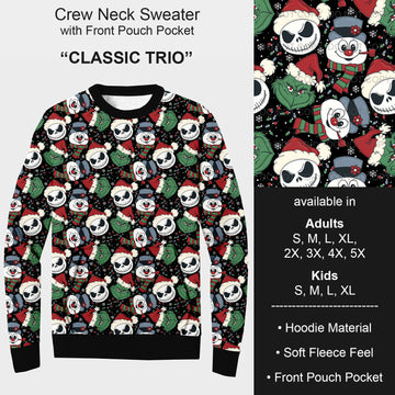 B185 - Preorder Classic Trio Sweater w/ Front Pocket (Closes 10/01. ETA early Dec.)