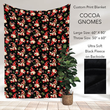 B186 - Pre-Order Cocoa Gnomes Fleece Blanket (Closes 10/04. ETA: early Dec)