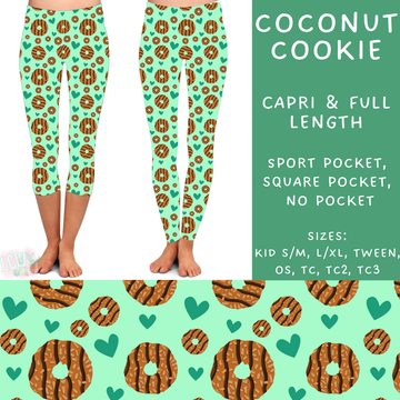 Batch #224 - Cookie Dealer 2 - Closes 10/28 - ETA mid Dec - Coconut Cookie Full and Capri Length Leggings