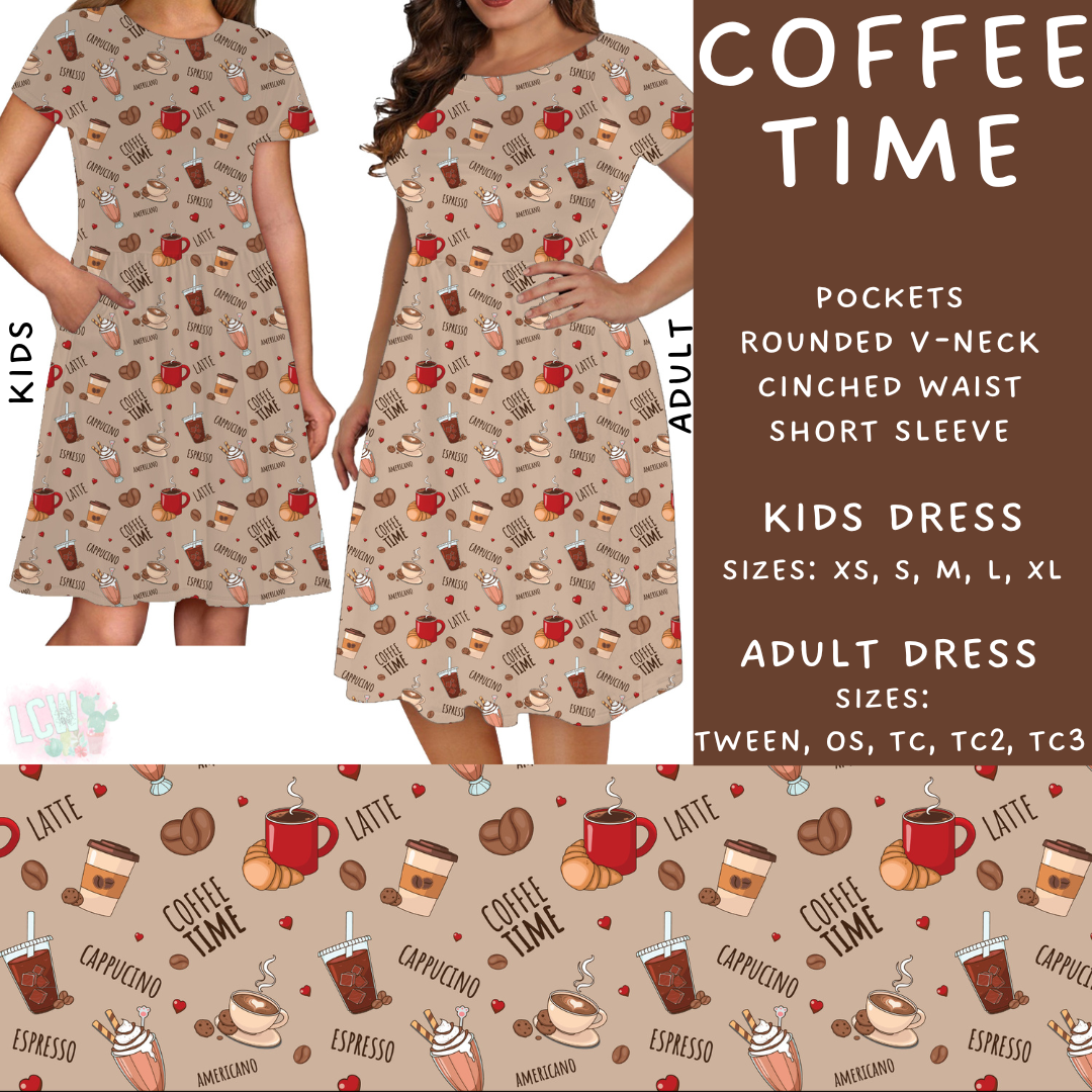 Batch #277 - December Request Run - Closes 1/27 - ETA late March - Coffee Time Adult & Kids Dresses