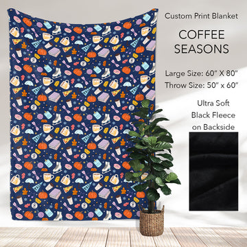 B186 - Pre-Order Coffee Seasons Fleece Blanket (Closes 10/04. ETA: early Dec)