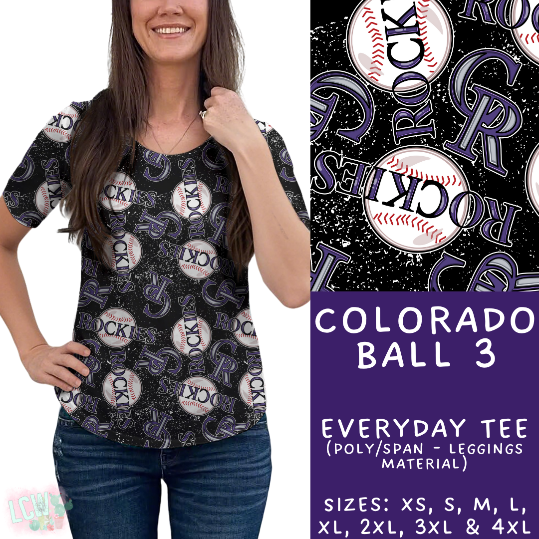 Batch #343 - Home Run Collection - Closes 5/22 - ETA mid July - Colorado Ball 3 Everyday Tee