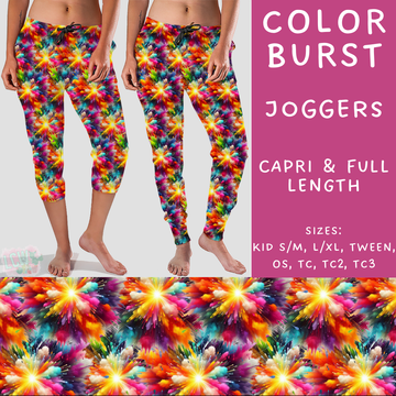 Batch #249 - October Request Run - Closes 12/6 - ETA late Jan - Color Burst Full and Capri Length Joggers